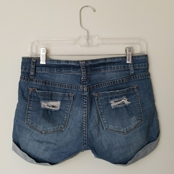 COPY - Klique B Denim Shorts With Distressing size Small - Picture 2 of 2
